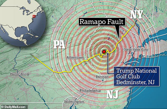 Trump's Bedminster golf course is rocked by 2.0-magnitude aftershock ...