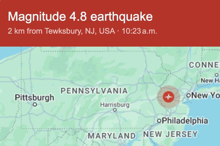 New Jersey and New York earthquake: 4.8-magnitude tremors felt across ...