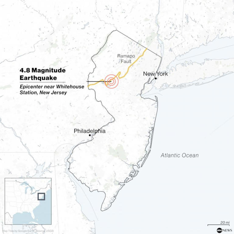 East Coast rocked by one of its largest earthquakes in the last century