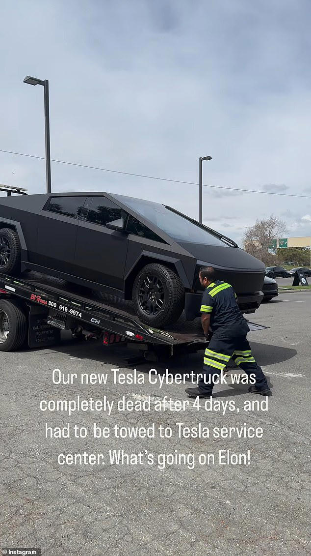 'What's going on, Elon?!' Owner of snazzy new matte black Cybertruck