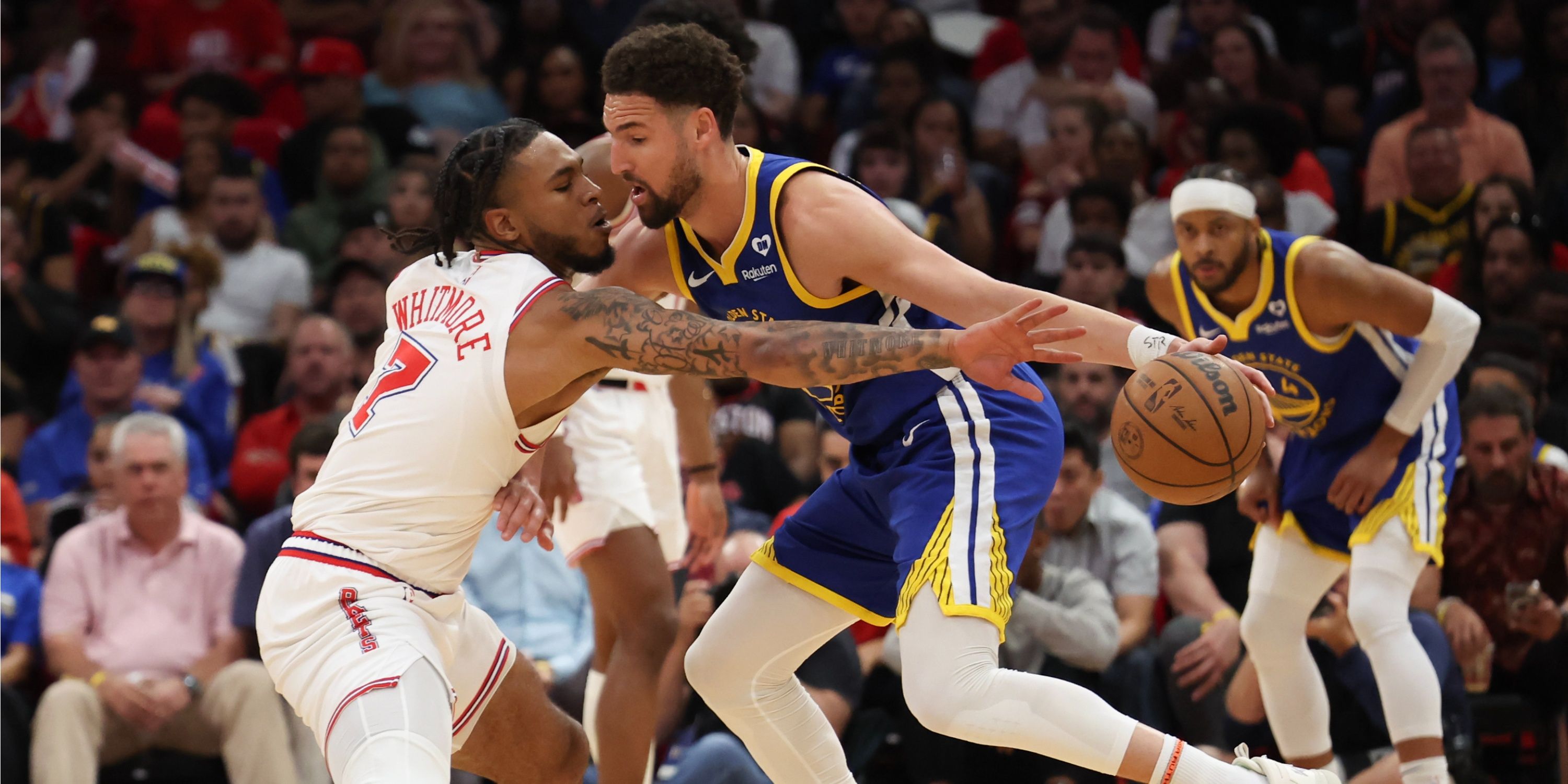 Klay Thompson Calls Out Rockets’ Tari Eason For ‘Lame’ Attempt To Troll ...