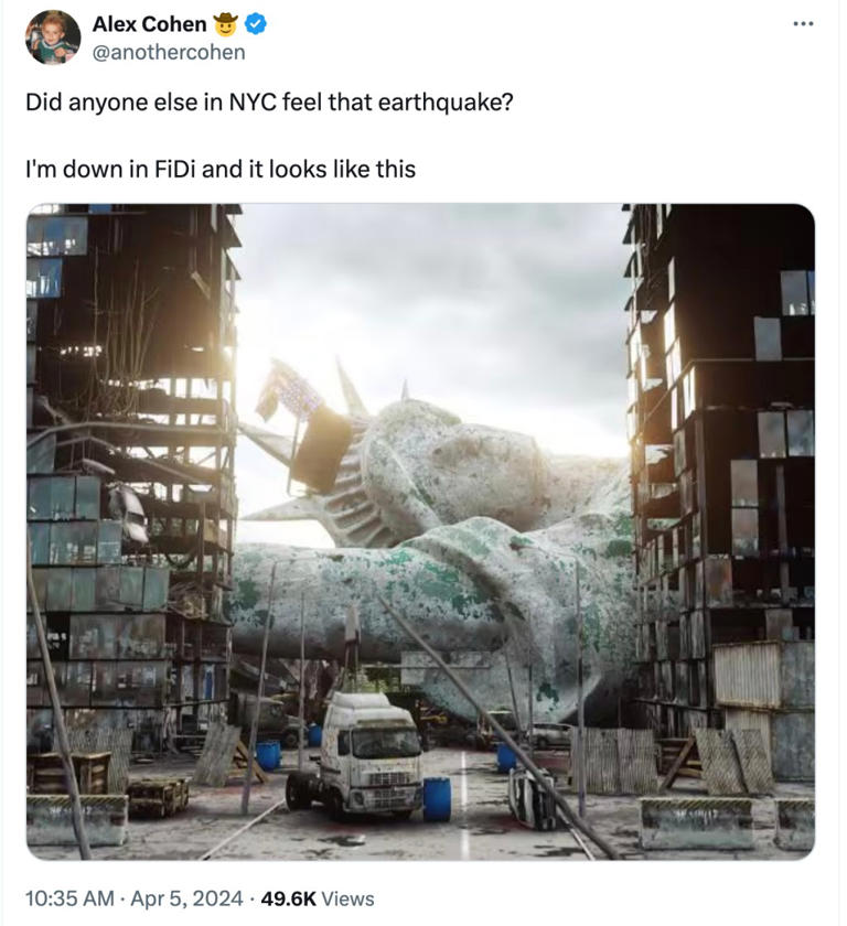 The best 2024 New York earthquake memes