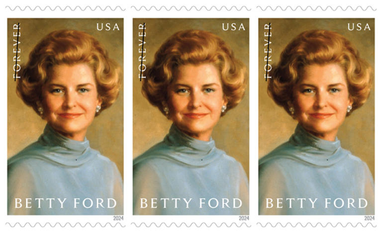 New stamp honoring former first lady Betty Ford unveiled; Rancho Mirage ceremony planned