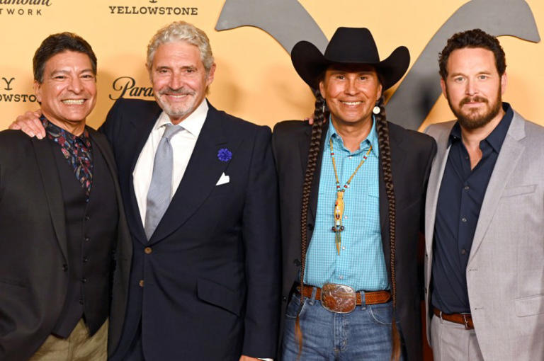 (L-R) Gil Birmingham, Michael Nouri, Mo Brings Plenty and Cole Hauser attend Paramount Network's "Yellowstone" Season 2 Premiere Party at Lombardi House on May 30, 2019 in Los Angeles, California. (Photo : Getty Images/Frazer Harrison)