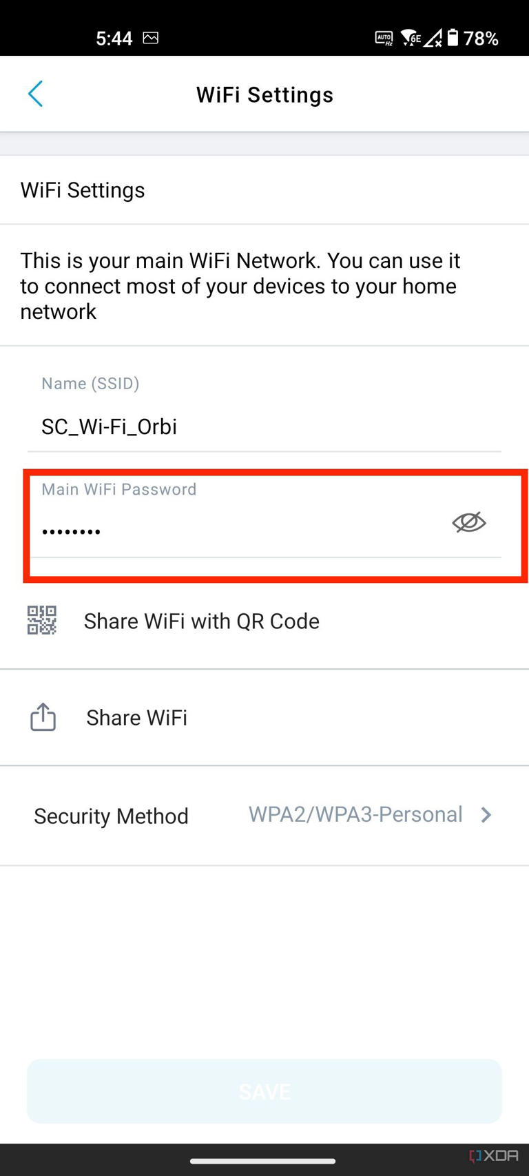 How to change router password Orbi app 8