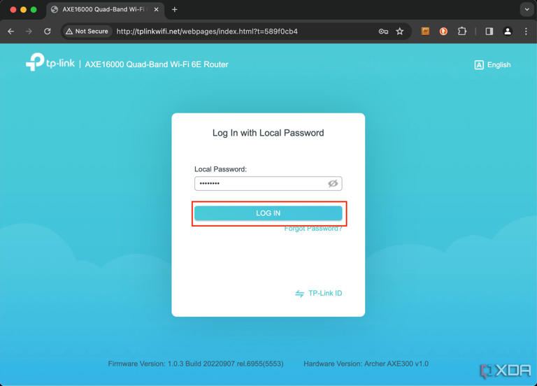 How to change router password web browser screenshot 3 TP-Link