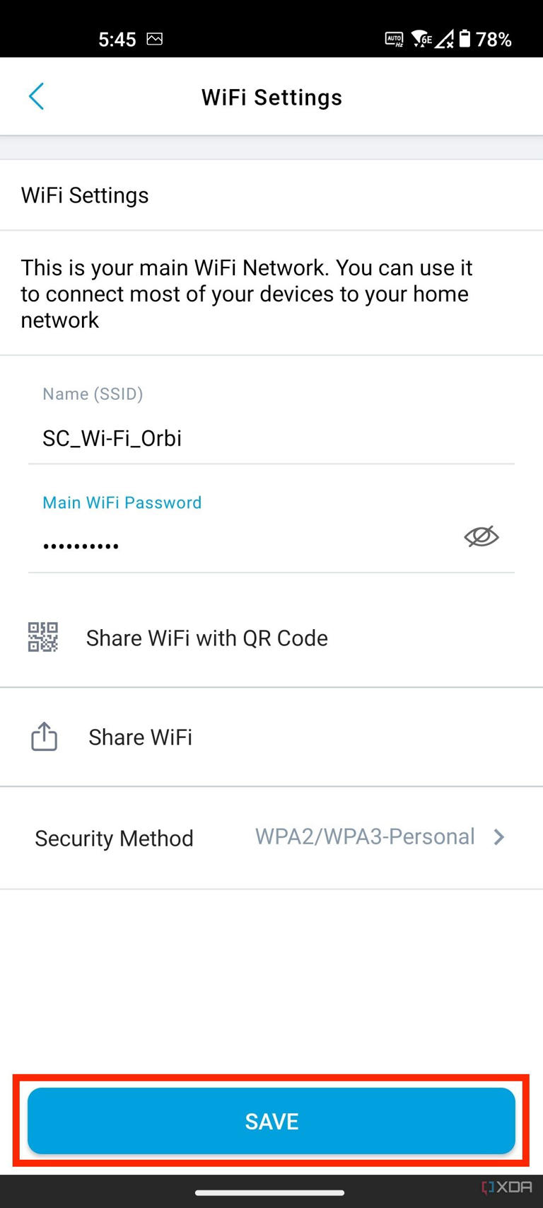 How to change router password Orbi app 9