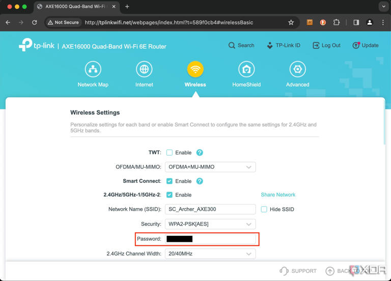 How to change router password web browser screenshot 5 TP-Link