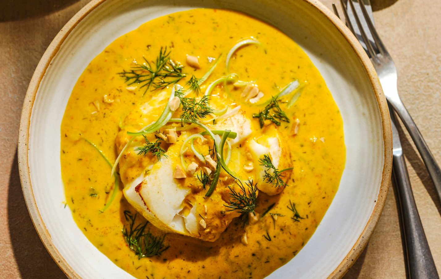 fish with turmeric, dill and coconut recipe