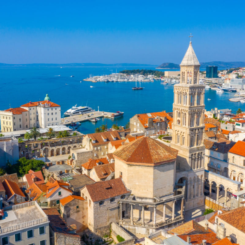 Split is the second fastest-rising nomad destination in Europe, and we can definitely see why: the off-season climate is mild, at best, it's a lot smaller than every other city on this list, it's Mediterranean-coastal, and <strong>it combines ancient heritage and beaches</strong>. What more could you ask for? Strolling the centuries-old Old Town, housed in a Roman palace built for an emperor, you'll come upon historic Romanesque churches, well-preserved ruins lying out in the open alongside quirky alfresco cafes, charming bakeries, and inviting gelato shops. Moving away from the cobbled center, however, there's a beautiful palm-dotted boardwalk lined by turquoise waters, leading to tranquil residential zones further down the coast and isolated pebbly beaches where naturism is sometimes practiced. With its architectural wonders, casual vibes and blood orange-tinged sunsets, Split is an absolute gem of Europe, and we're glad to inform that, if it appeals to you as a nomad, the most you're likely to pay monthly residing here, rent and all expenses included, is <strong>an affordable $1,967</strong>.