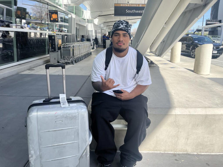 Junior Vailea said he prefers flying out of San Jose than his hometown Oakland airport. Photo by Brandon Pho.