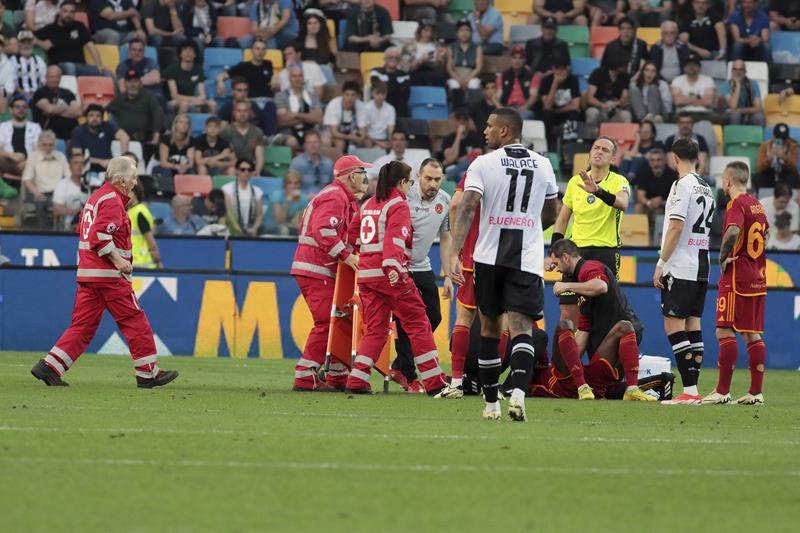 roma's match at udinese abandoned after defender evan ndicka collapses