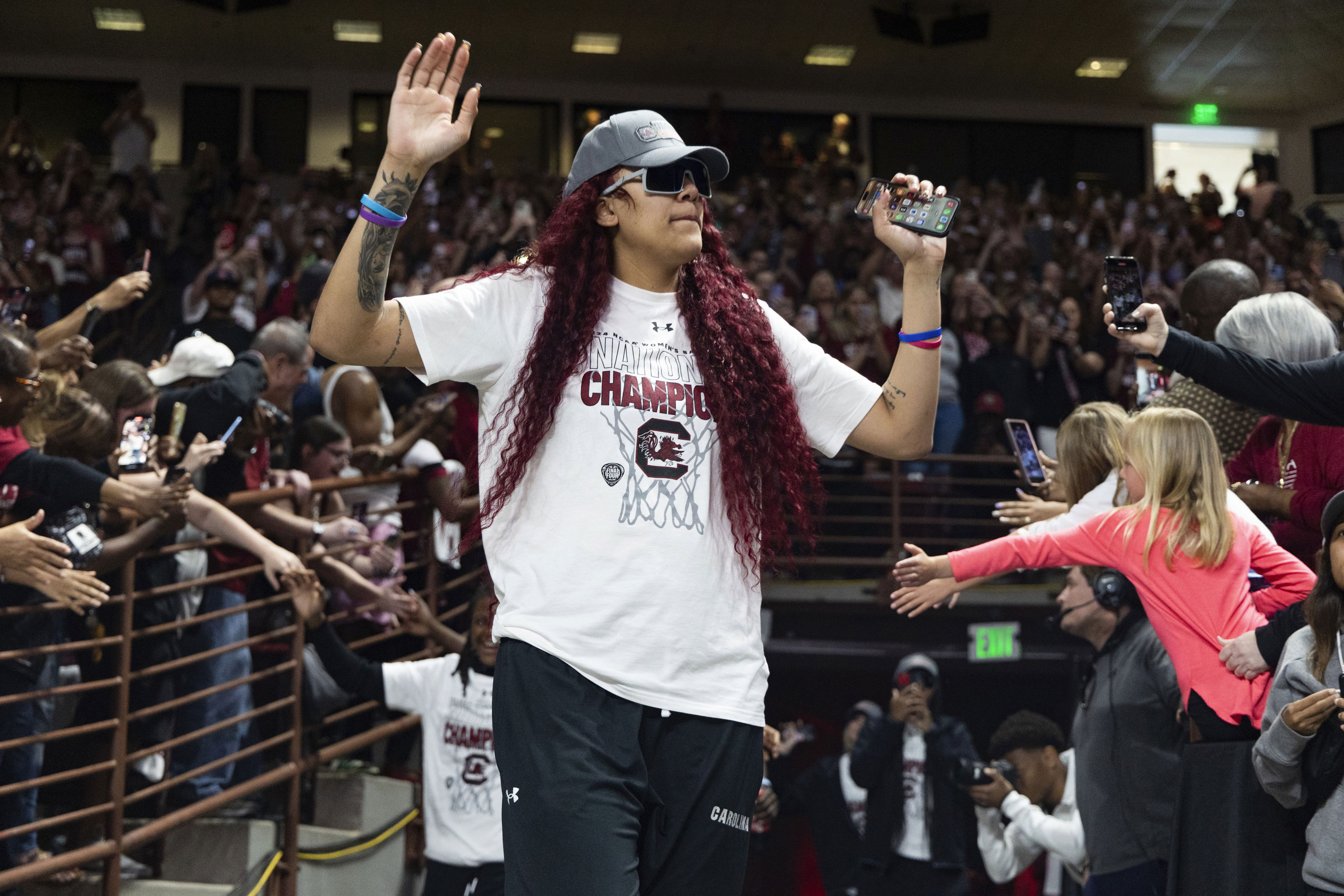 dawn staley and her ncaa champion south carolina gamecocks celebrated with parade and rally