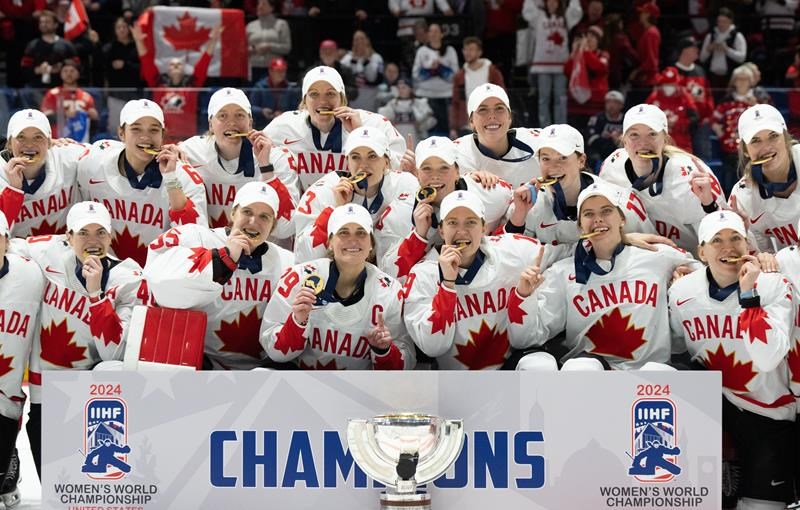 canada edges u.s. 6-5 in overtime for women's world hockey championship gold