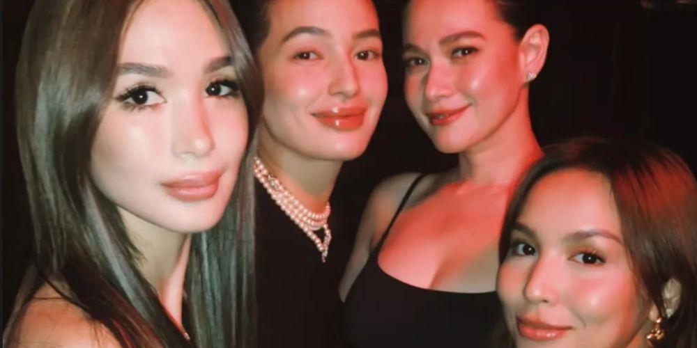 heart evangelista, bea alonzo, sarah lahbati, and kyline alcantara go on a girls' night out at marina summers' homecoming show