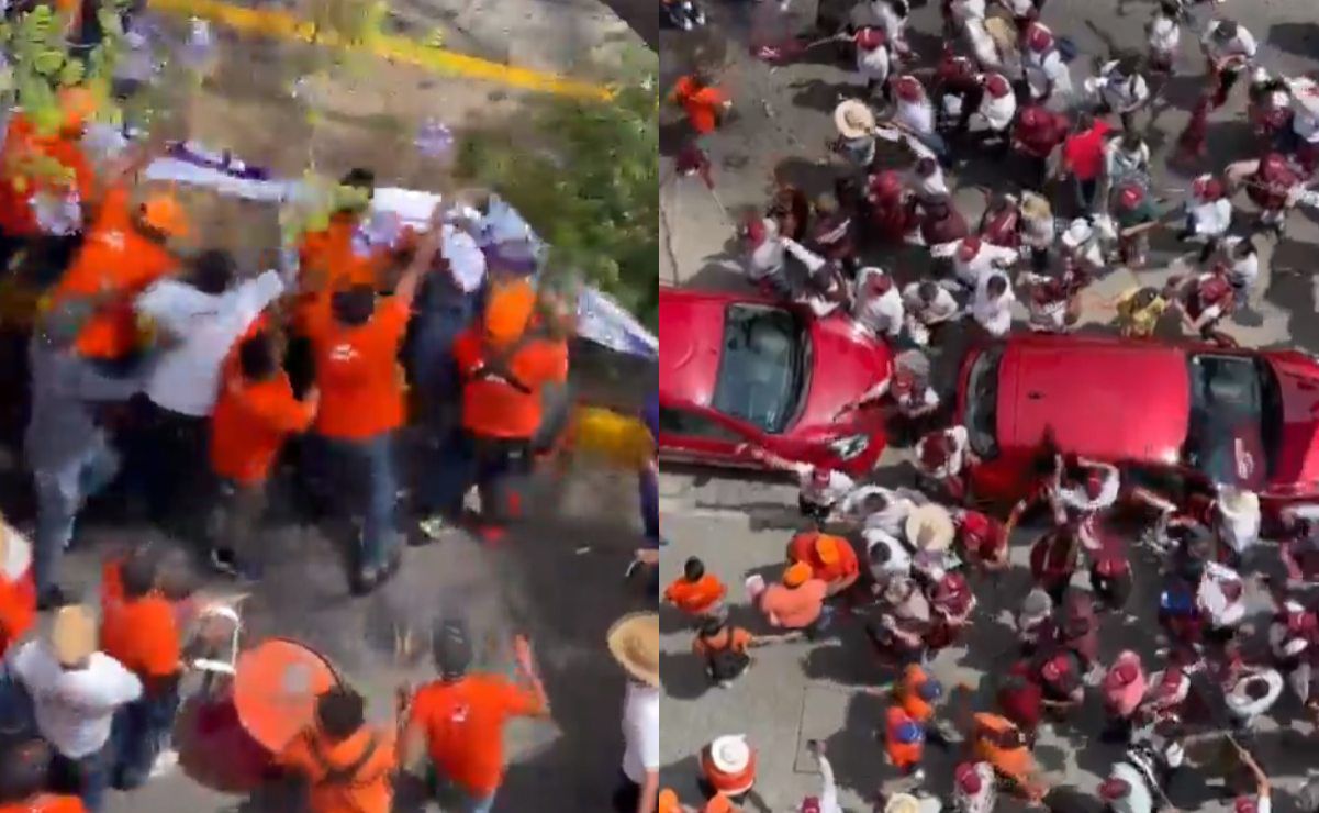 video: militantes de mc y morena pelean durante debate de candidatos en guadalajara