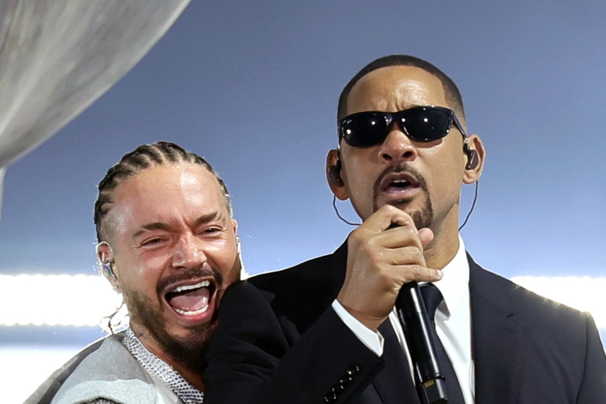 will smith baffles coachella festivalgoers with surprise performance during j balvin’s set
