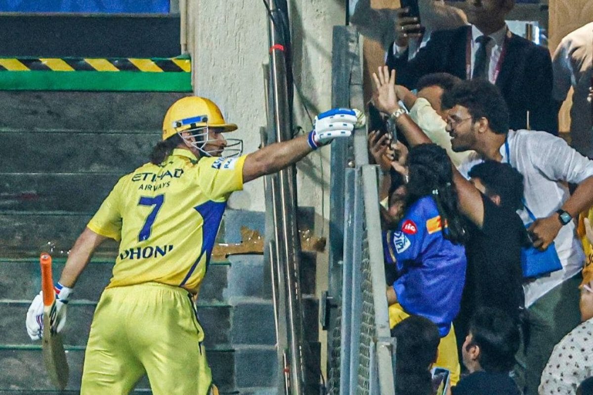 ms dhoni's touching act: passes match ball to young fan after sensational innings