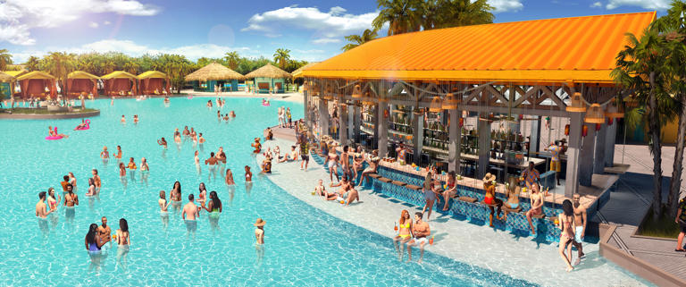 Calypso Cove is the name of an adult-friendly area coming to Carnival's Celebration Key on Grand Bahama island when it opens in summer 2026..