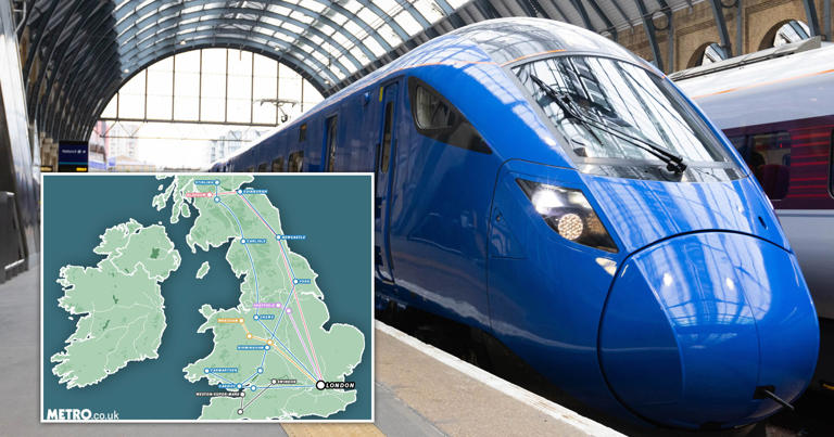 Map reveals where new rail routes could be introduced across the UK