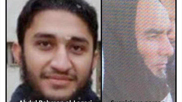 Left: Man confirmed by US intelligence to be Abbey Gate bomber, Abdul Rahman al-Logari. Right: Man believed to be the suicide bomber. - From the US Department of Defense