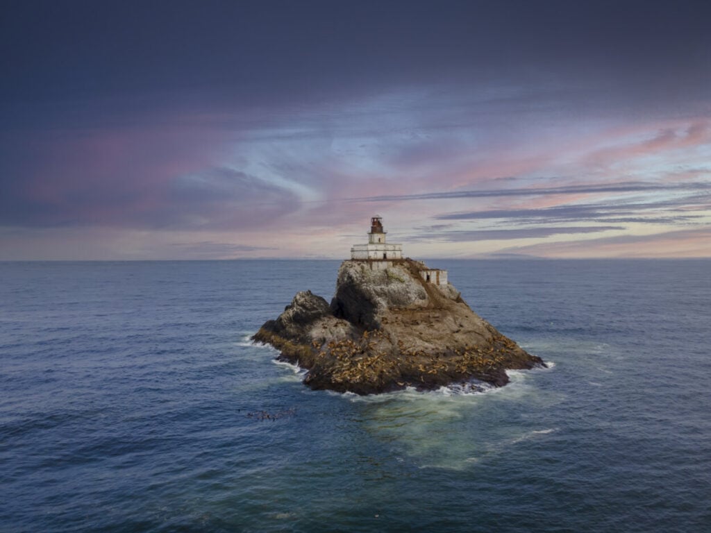 <p><strong>Year lit:</strong> 1881</p><p><strong>Height:</strong> 62 feet</p><p><span>Many people find the Tillamook Rock Lighthouse fascinating. It sits about a mile offshore from Tillamook Head, 133 feet above sea level, on a rock battered by the Pacific Ocean waves. Because of the location and conditions, the lighthouse earned the nickname "Terrible Tilly." </span><span>It was decommissioned in 1957 and is now privately owned.</span></p><p><span>You cannot access the Northern Oregon Coast lighthouse but can see it from a distance. The tower sits between and is visible from the towns of </span><a class="editor-rtfLink" href="https://www.mileswithmcconkey.com/wonderful-cannon-beach-coffee-shops-to-start-your-day/" rel="noopener"><span>Cannon Beach</span></a><span> and Seaside. Ecola State Park offers the best views of the lighthouse. For an even closer view, bring your binoculars.</span></p>