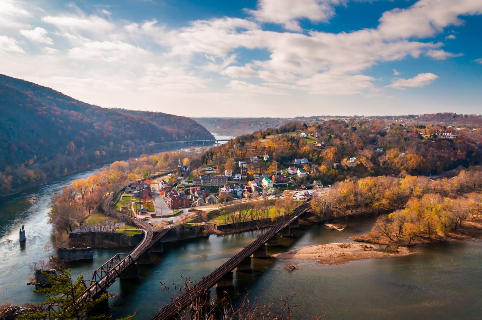 <p class="wp-caption-text">Image Credit: Shutterstock / Nejdet Duzen</p>  <p>At the confluence of the Potomac and Shenandoah rivers, Harpers Ferry is a quaint town steeped in Civil War history, offering scenic beauty and trails that tell tales of yore. It’s a hiker’s paradise with a side of history lesson.</p>