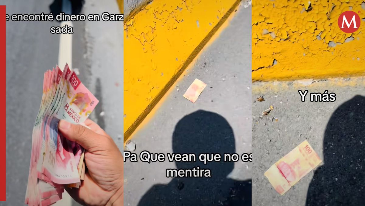 joven se encuentra decenas de billetes tirados sobre puente de avenida garza sada en monterrey | video