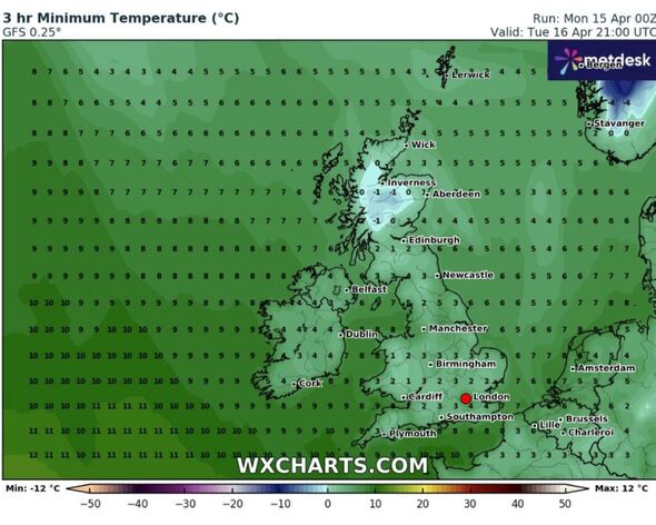 uk hot weather: maps reveal exact date temperatures jump up 19c after chaotic polar blast