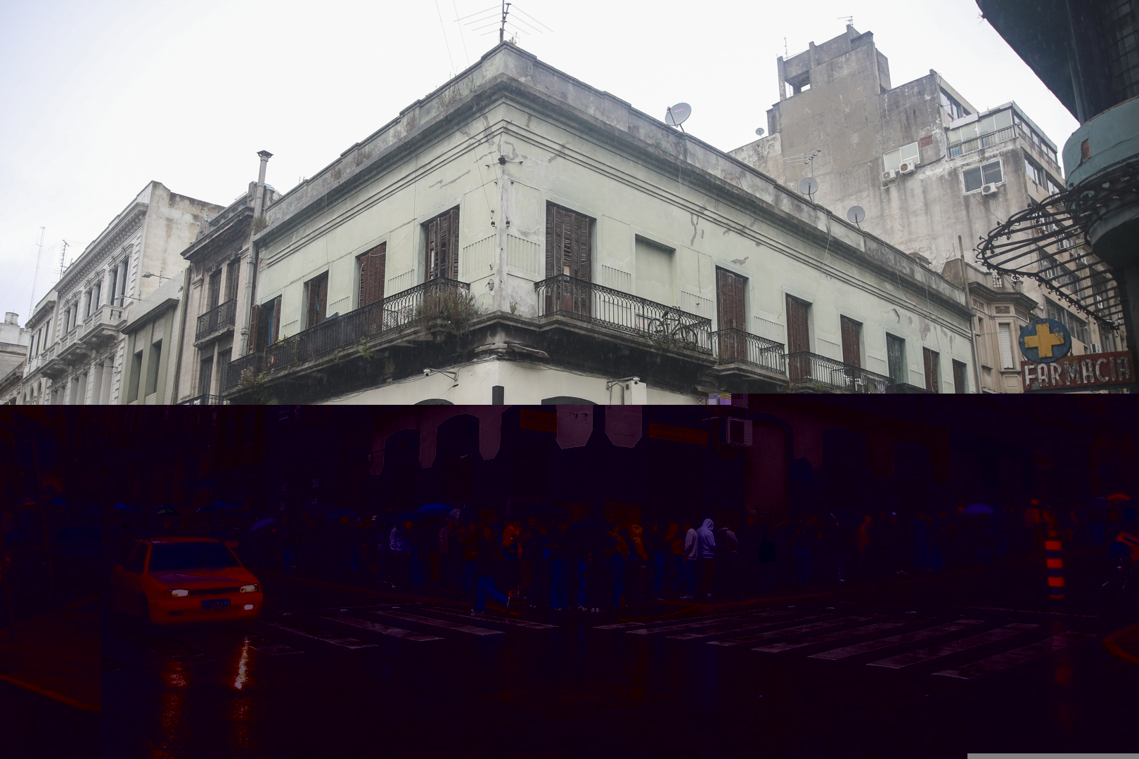 uruguayos hacen una larga fila bajo lluvia para obtener la credencial cívica