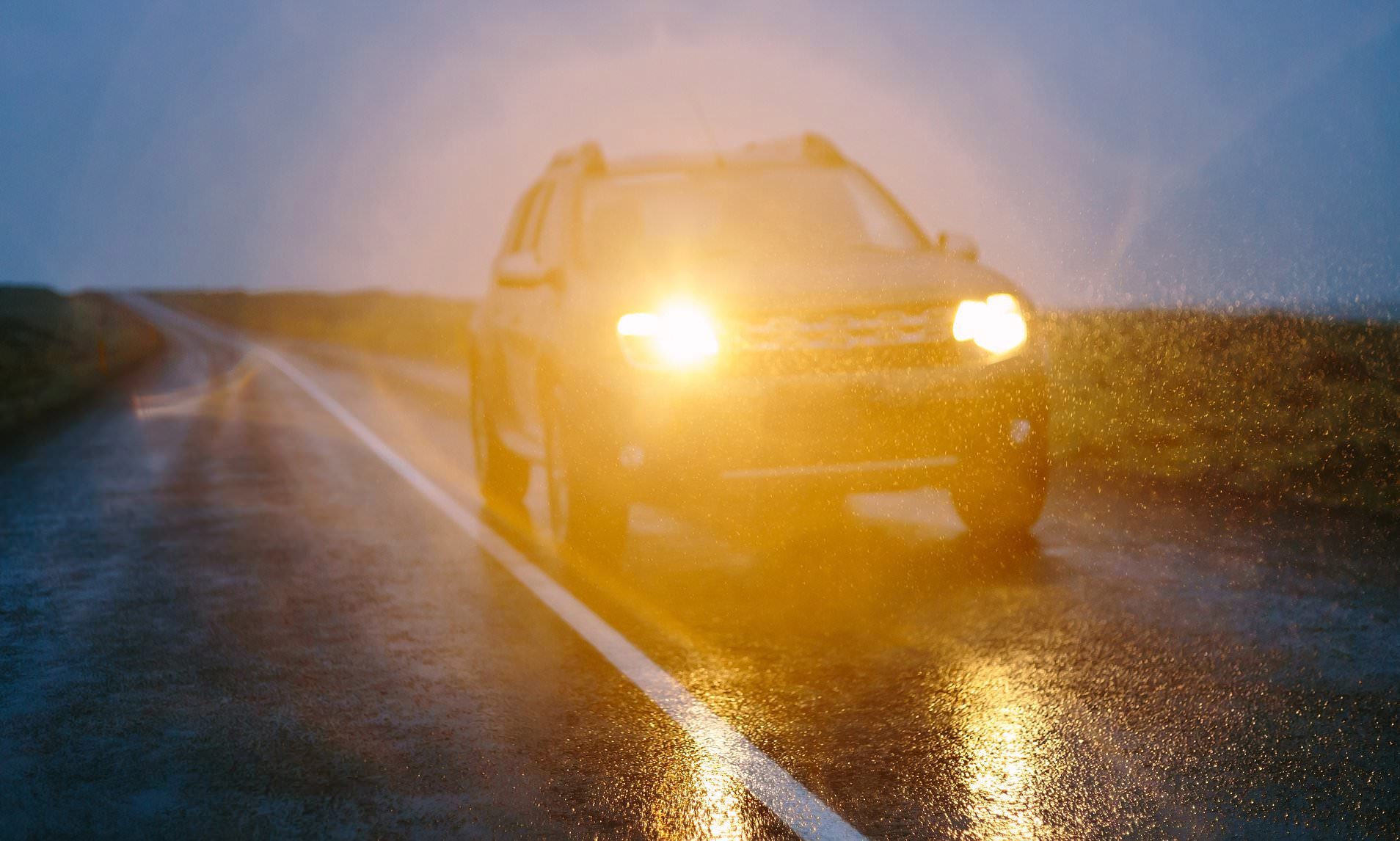 The glare of car headlights could be a risk for heart conditions