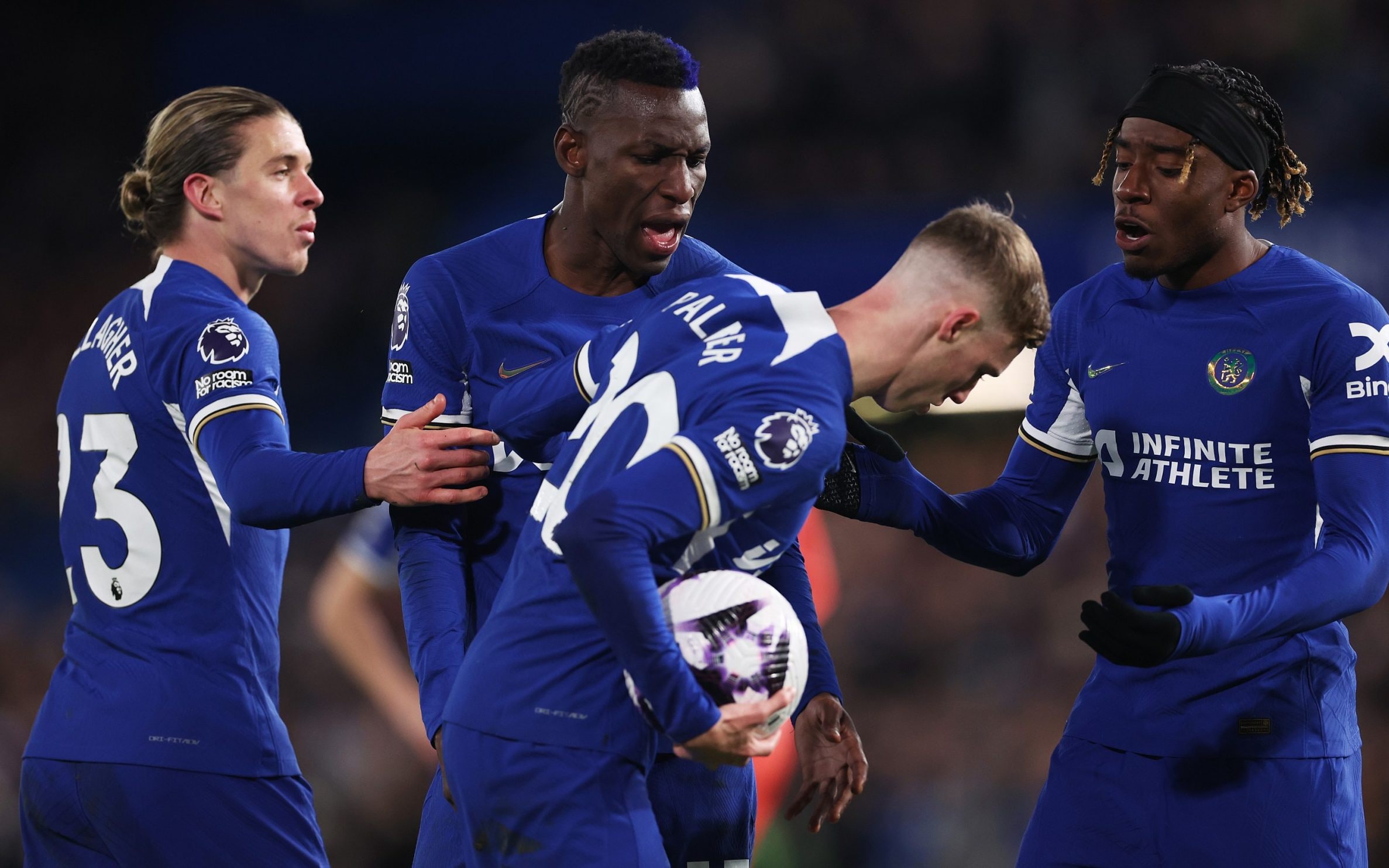 chaos as chelsea players tussle over penalty – and mauricio pochettino warns it must not happen again