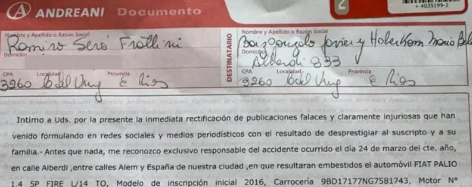 concepción del uruguay: la camioneta que condujo el hijo de un juez tendría 19 multas