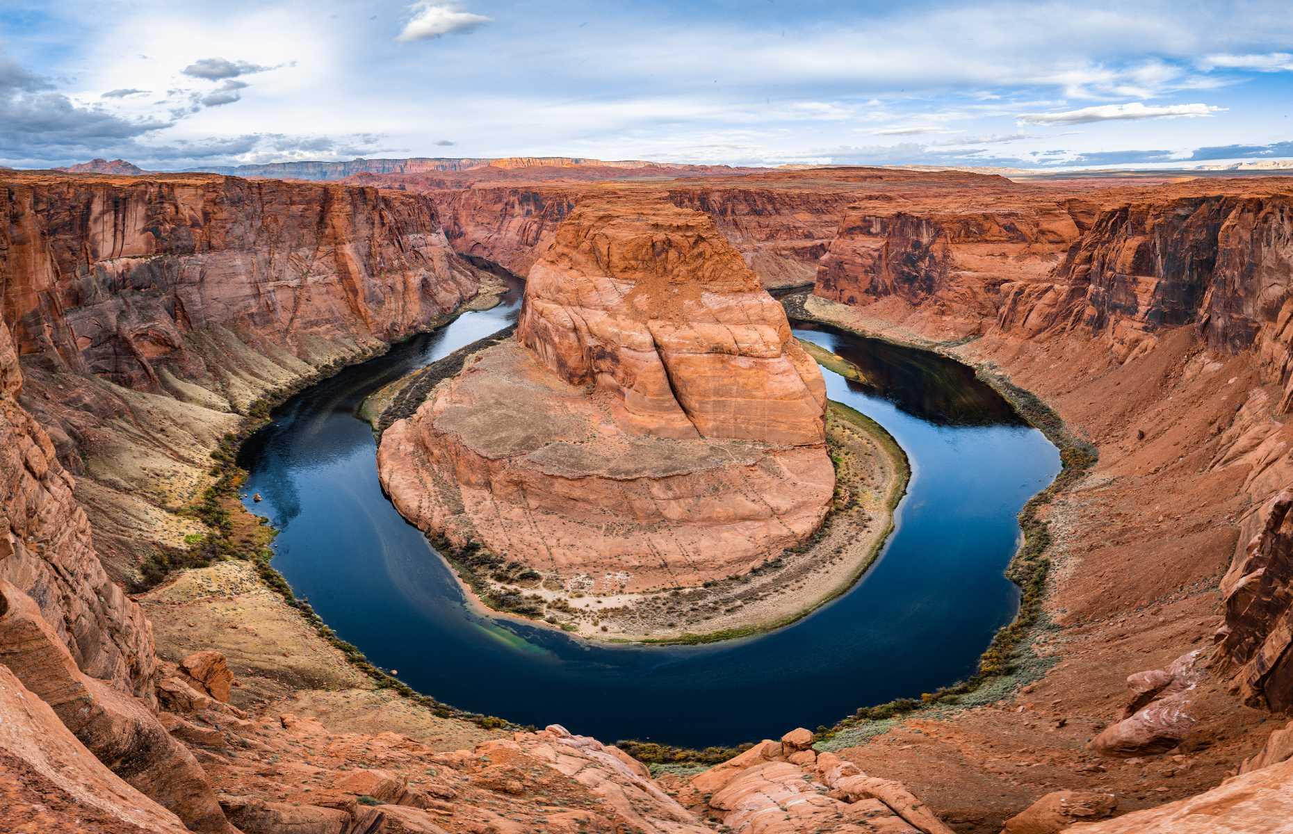 <p>From its source in the Rocky Mountains to its mouth in the Gulf of California, the Colorado River is America’s fifth-longest river. Its drainage basin furnishes 40 million people with fresh water, encompassing parts of seven states, 29 tribal nations and a 17-mile (27km) stretch of the international boundary with Mexico. Often called the ‘Lifeline of the Southwest’, the river is crucially maintained by two of the biggest reservoirs in the US: Lake Mead and Lake Powell. It famously flows through the Grand Canyon and the meanders of Horseshoe Bend (pictured).</p>
