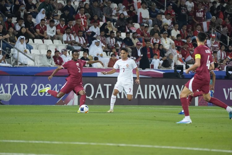 hasil timnas u23 indonesia vs qatar: penalti, 2 kartu merah, garuda kalah