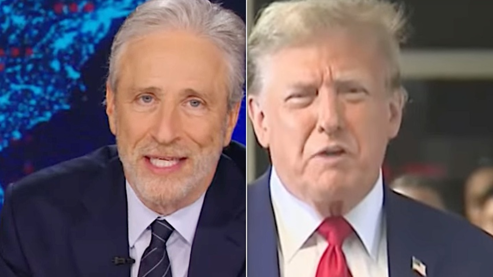 jon stewart gives trump rude wake-up call for seeming to fall asleep in court