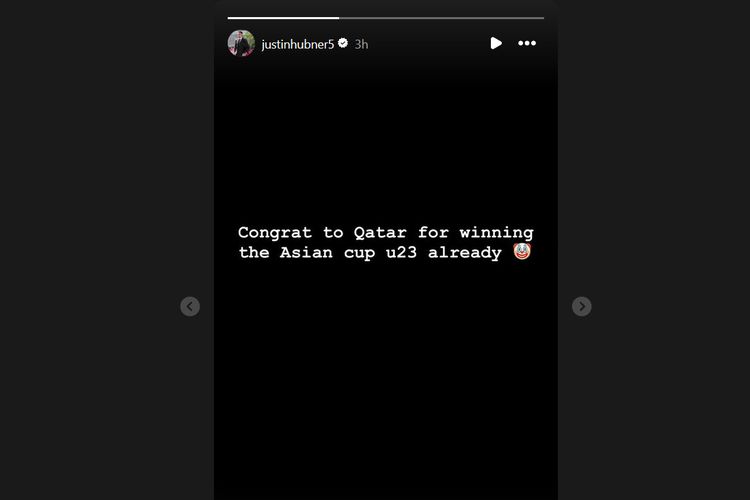 beri sindiran berkelas, justin hubner nobatkan qatar juara piala asia u-23 2024