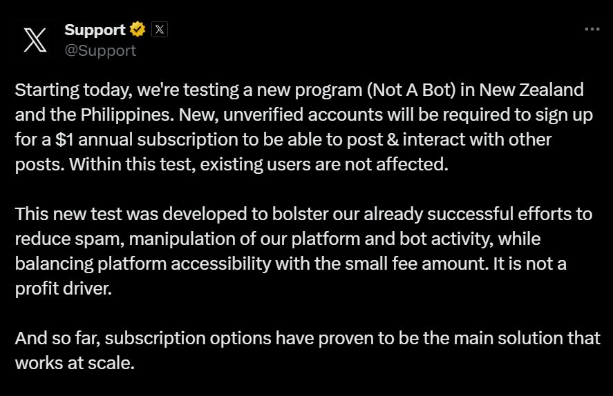 elon musk’s new solution to fight spam bots on x? new users must pay a fee to post
