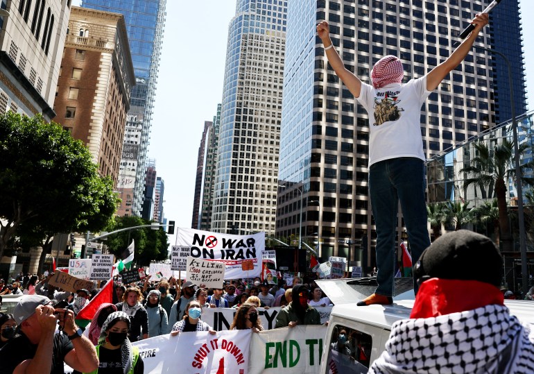pro-palestinian protesters paralyse roads in us cities over israel attacks