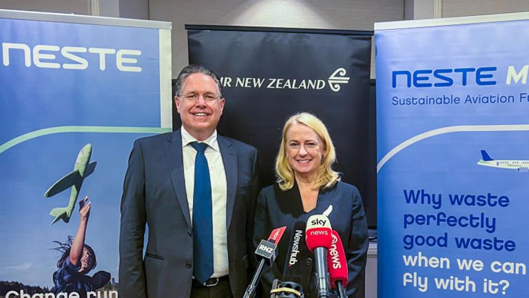Air New Zealand Chair Dame Therese Walsh announced the deal during a trip to Singapore. Credit: Air New Zealand via LinkedIn
