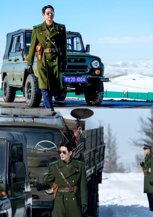 '9년만 복귀' 박시후, 북한군 장교 파격 변신..영하 30도 몽골 촬영 스틸컷 ('신의악단')