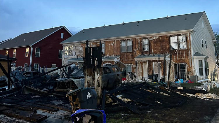 Fire scorches detached garages, melts siding of military homes in ...