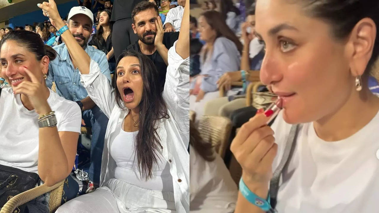 kareena kapoor fans scream 'poo' as her lipstick touch-up gets captured during csk vs mi match. watch