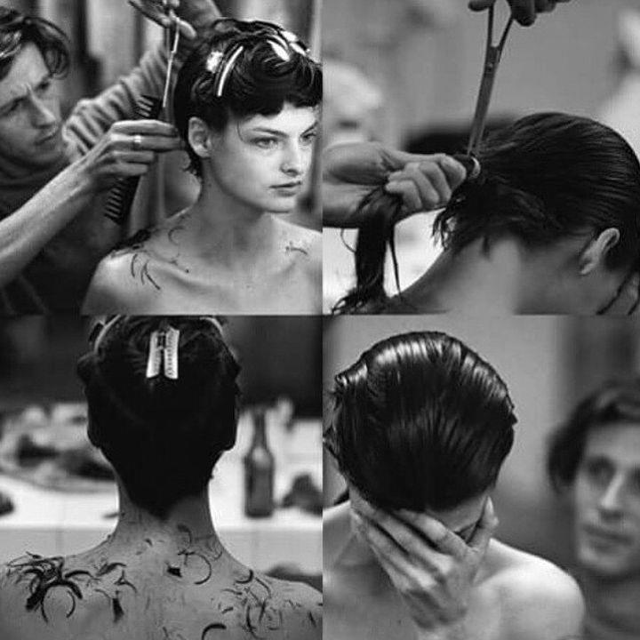 <p>Photographer Peter Lindbergh suggested that Linda cut her hair short in 1988. While the <a href="https://www.vogue.com/article/linda-evangelista-signature-bob-haircut-julien-d-ys" class="atom_link atom_valid CMY_Link CMY_Valid" rel="noreferrer noopener">new pixie cut by Julien d’Ys</a> (a squared-off brown bob renamed “The Linda”) received less than unanimous praise from the industry at first, everyone was wearing the boyish cut by the following year. The new style also propelled Linda’s career to new heights.</p>