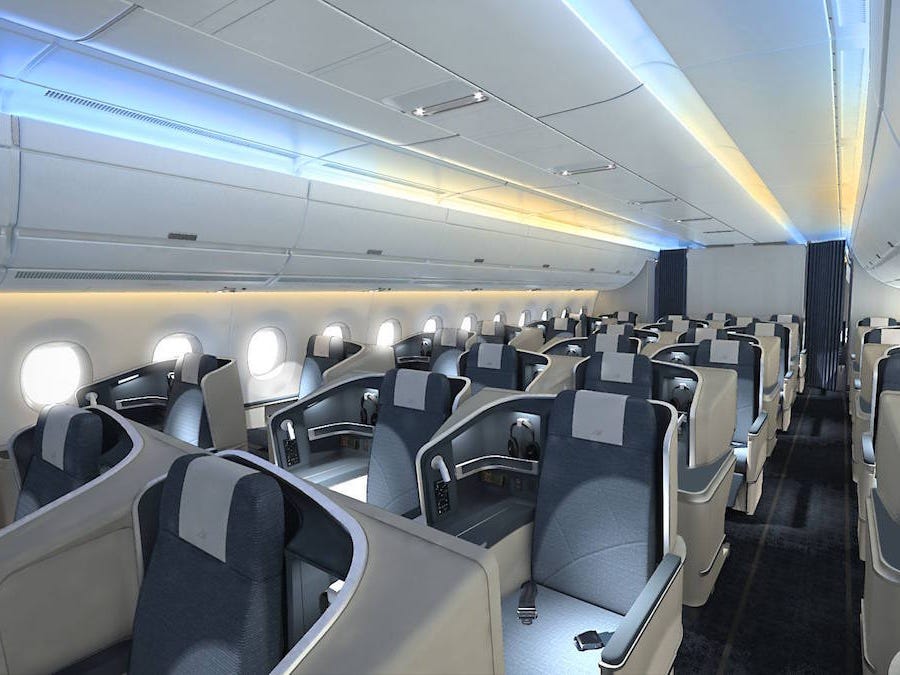 <p>Lufthansa has taken on Boeing 787 and <a href="https://www.businessinsider.com/philippine-airlines-business-class-airbus-a350-2018-8">A350 airplanes from other airlines</a> that have comparatively better business-class cabins than what is seen on its traditional widebody fleet.</p><p>These are interim cabins the company got from Hainan Airlines and Philippine Airlines, respectively, and are not the same as the Allegris seats coming in May, The Points Guy <a href="https://thepointsguy.com/reviews/lufthansa-business-class-boeing-787-dreamliner/">reported</a>.</p><p>Still, similar to Allegris, they offer comforts like direct-aisle access and ample privacy.</p>