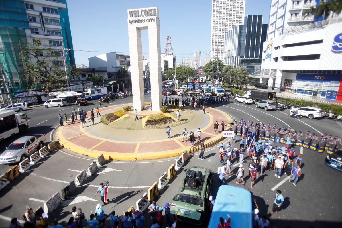 protest rally at welcome rotonda ends; dotr says transport strike just created traffic