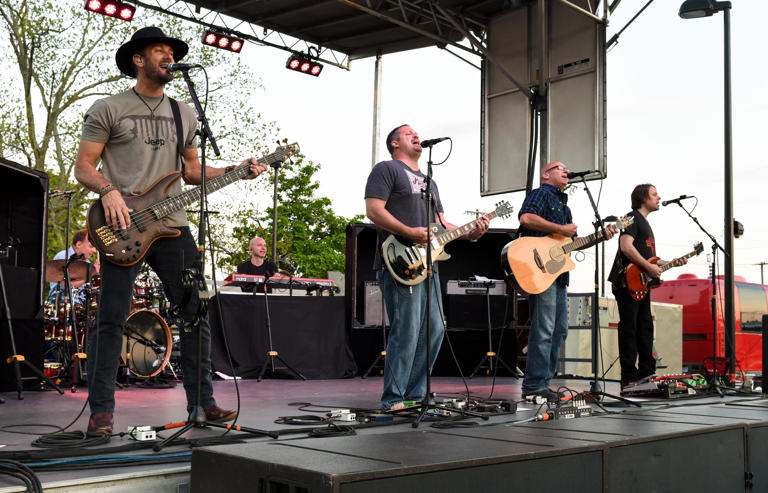 Sister Hazel closed out the evening May 2 on the main stage at Greer City Park during the two-day Pelham Medical Center Greer Family Rest.