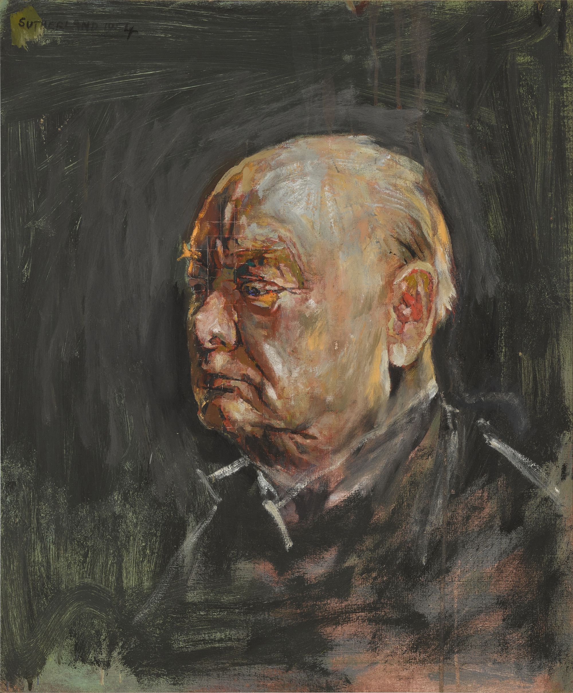 surviving study for despised and destroyed churchill portrait to go on sale