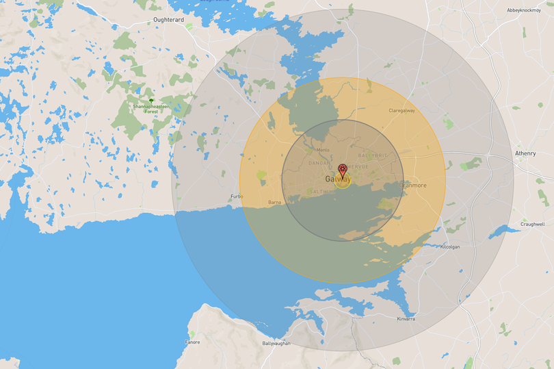 ireland nuke bomb map shows potential destruction amid world war 3 worries