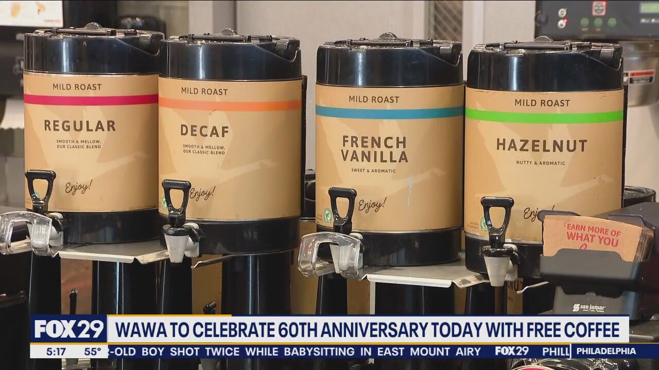 Wawa giving away free coffee to celebrate 60th anniversary